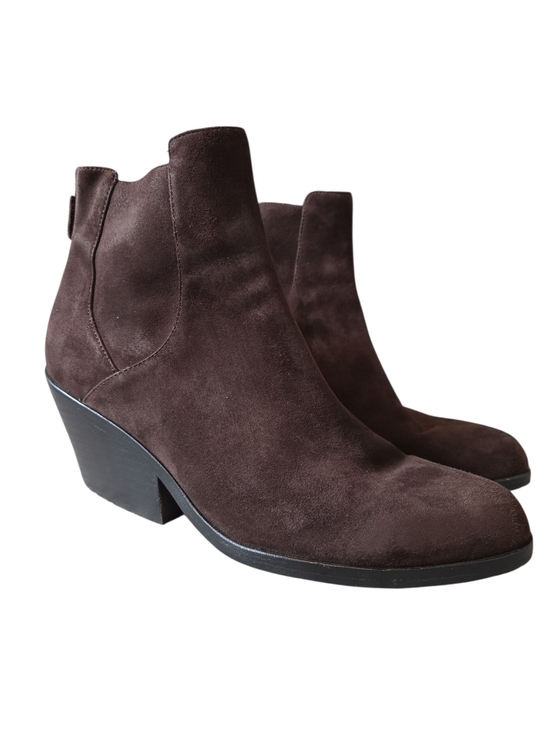 Eileen Fisher Shoes - Eileen Fisher Peer-Su Dark Brown Suede Ankle Booties 8.5